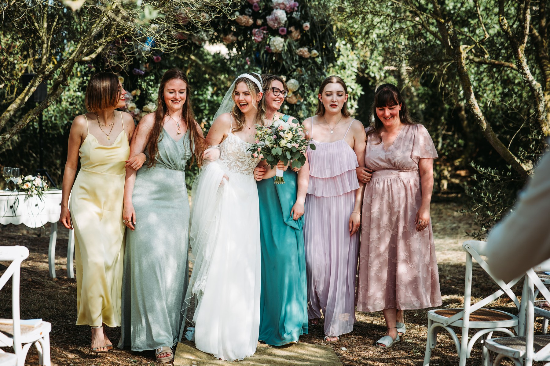 Annarina together with friends after the ceremony.