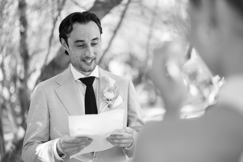Arne reading during the ceremony.